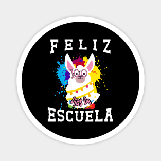 Llama Feliz 100 Dias De Escuela - 100 Days of School Spanish Magnet